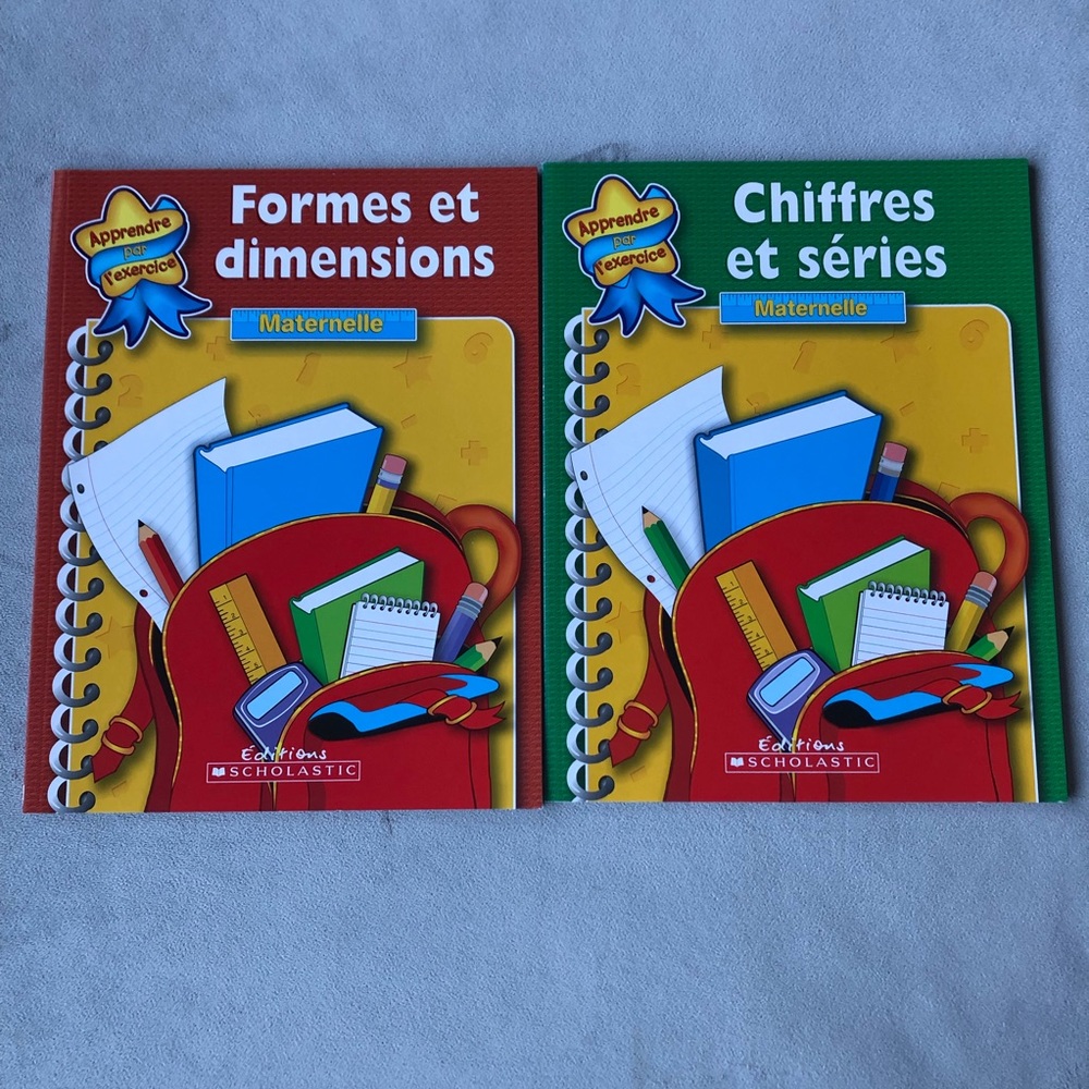 FRENCH ~ Set of 2 ~ Maternelle Math Workbooks